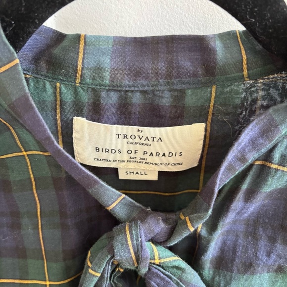 Trovata Mary Todd Bow Blouse in Plaid - Picture 4 of 6